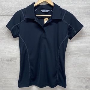 Ladies Cross Trainer Golf Polo XS Black Button Up